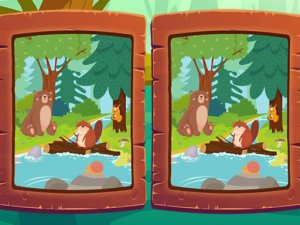 Spot the Difference Animals Online Puzzle Game
