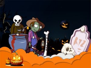 Happy Halloween Slide Puzzle Game